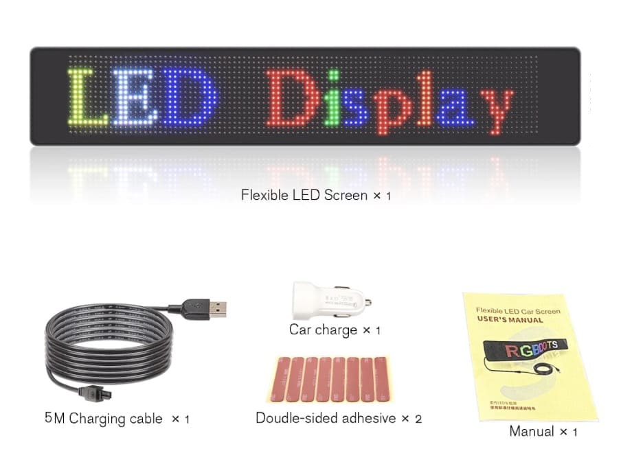 Paneli i reklamave me ekran LED me ngjyra të plota, fleksibël i programueshëm për celular