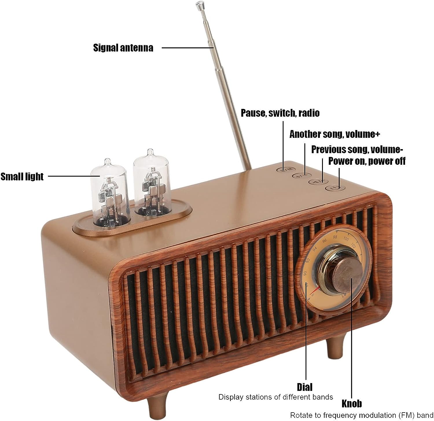Radio player shumëfunksional retro vintage