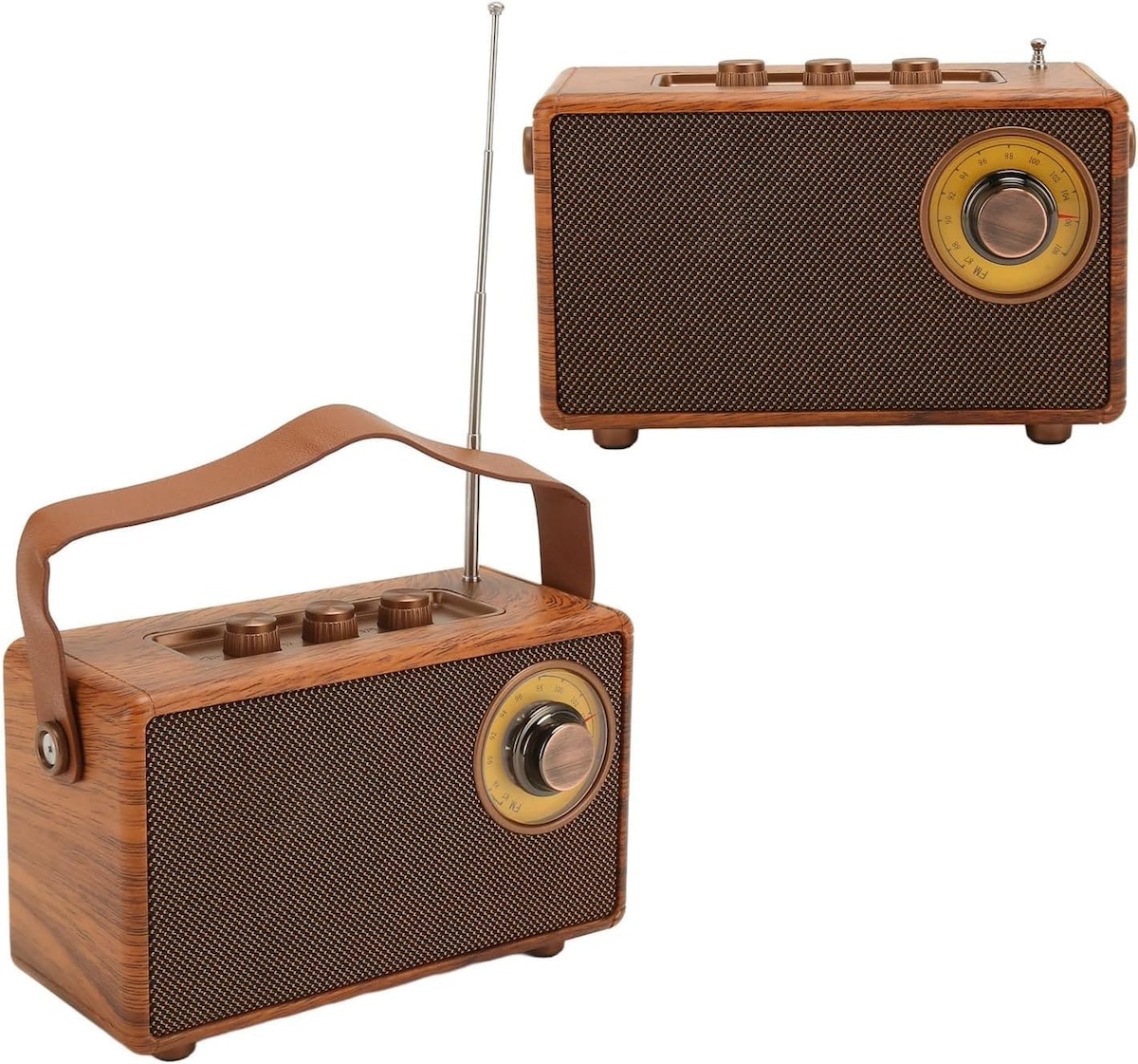 radio mini stil i vogël retro vintage prej druri
