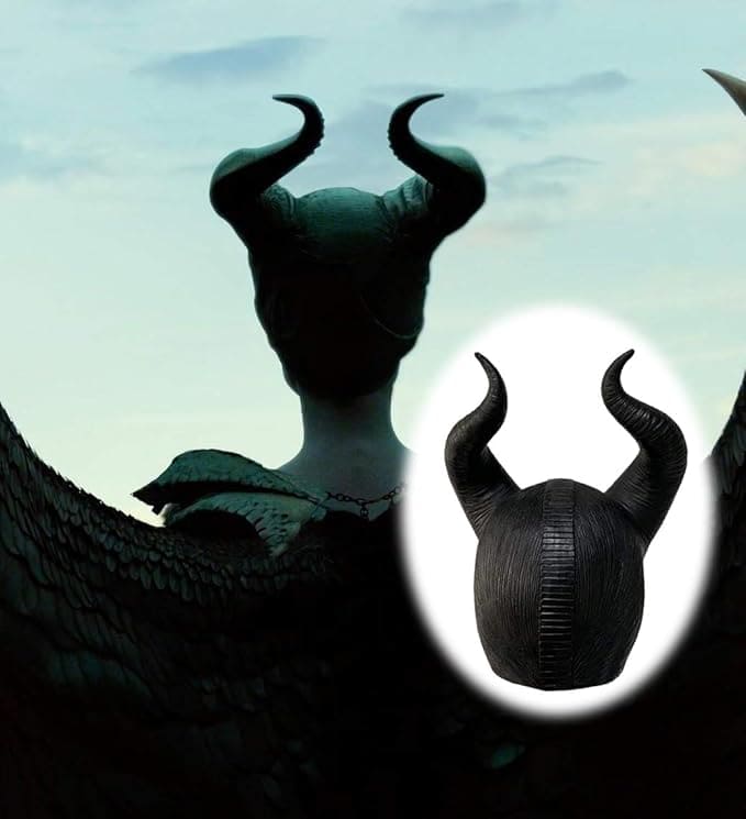 brirët në kokë, një maskë për karnavalin e Maleficent