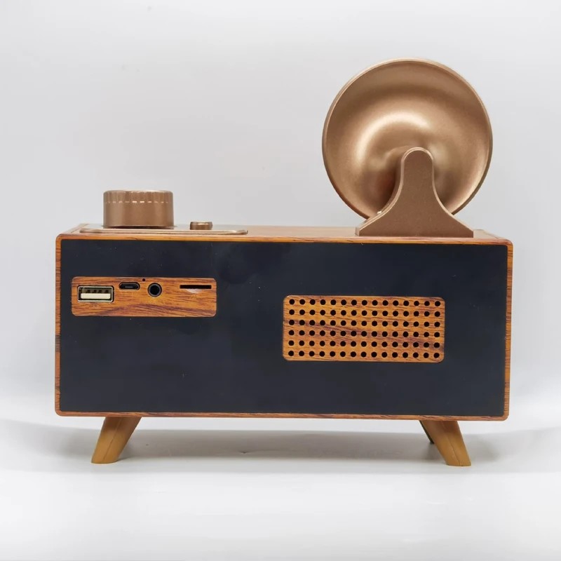 radio e vjetër mini dizajn i vogël prej druri në stilin e cilësisë së mirë