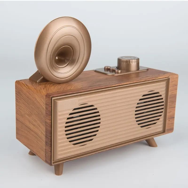 mini i vogël i vjetër gramafon i radios, dizajn retro vintage