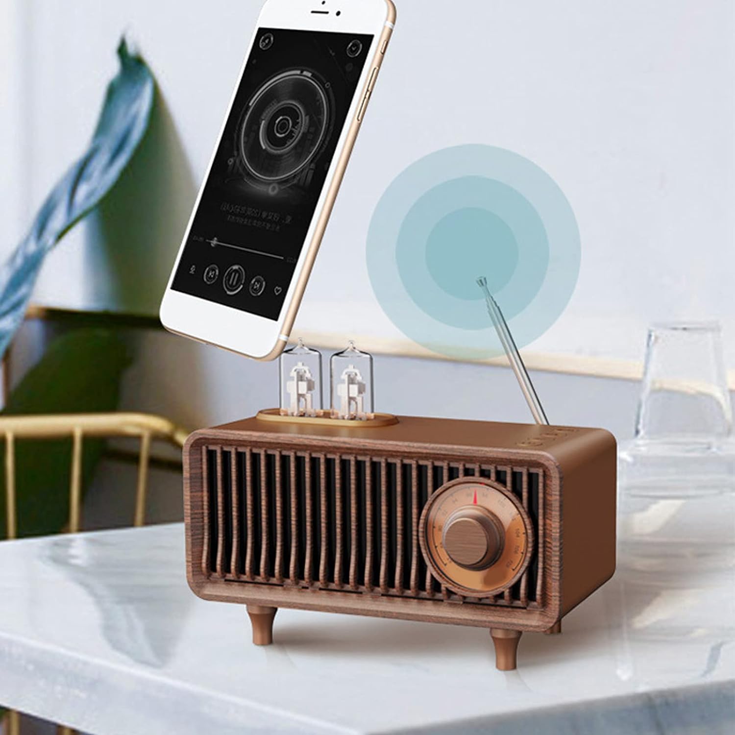 Radio altoparlant Bluetooth në stil retro të cilësisë së mirë prej druri