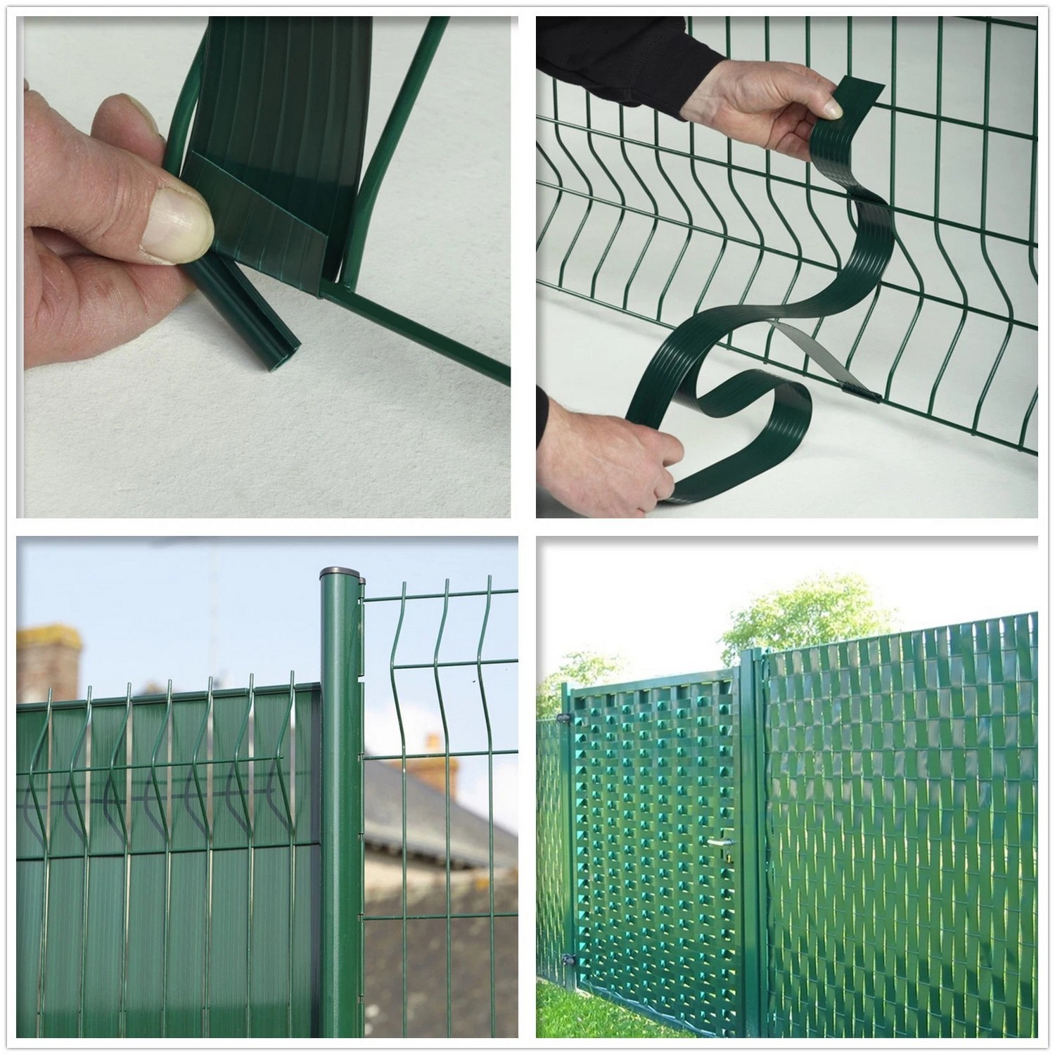Shirit plastik fleksibël për privatësi pvc për gardh me rrjetë 3d jeshile
